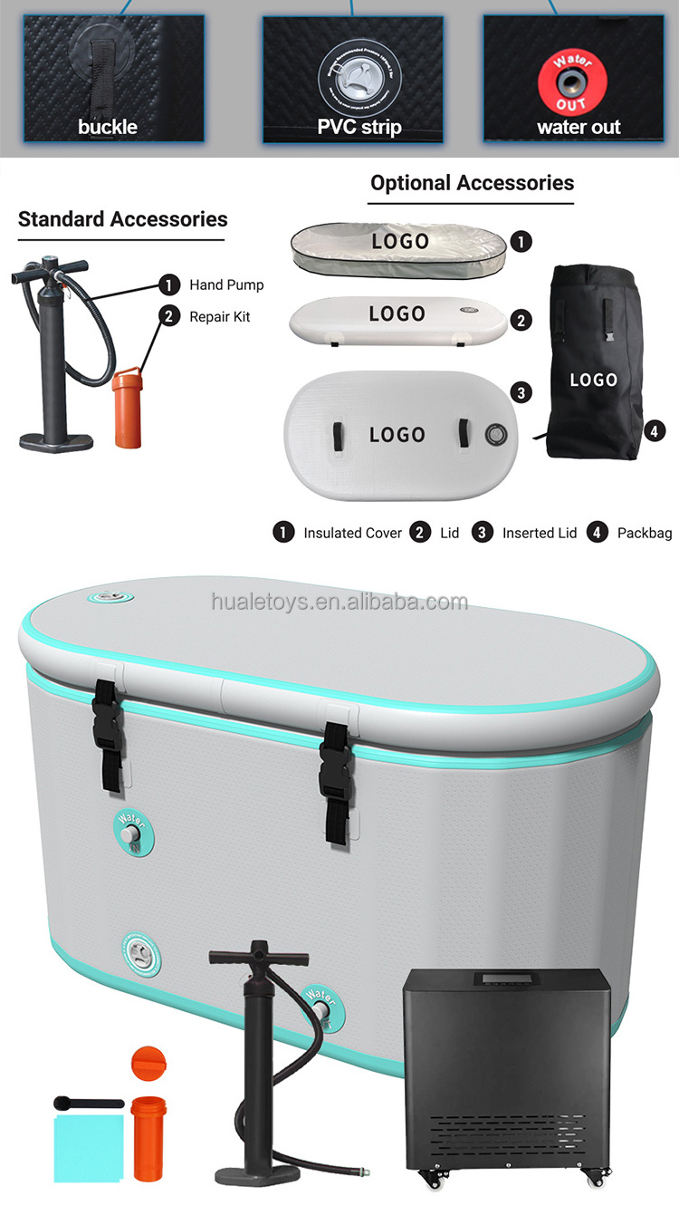 New Portable Bathtub For Adults General Bath Barrel Ice Bath Sitting Bucket Round Bath Tub Water Chiller Icebath