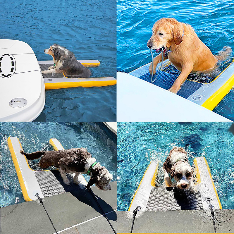 Inflatable Float Floating Water Ramp Ladder Boats Docks Dog Steps