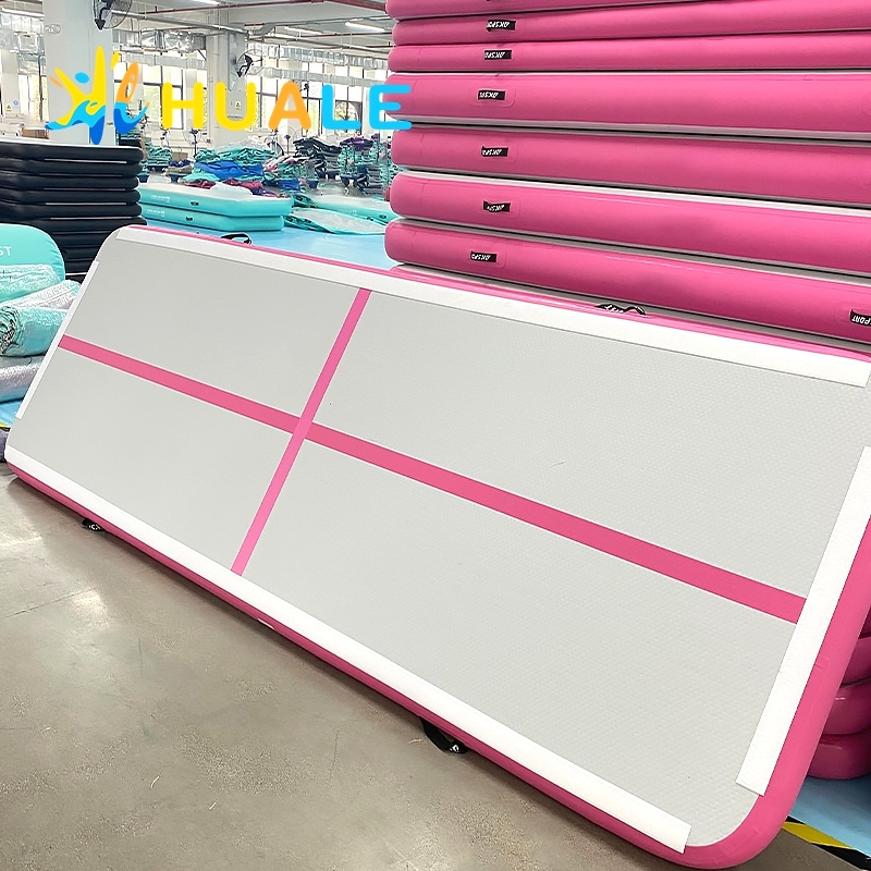 Custom long cheap gymnastics tumble mat jumping yoga mat inflatable air track