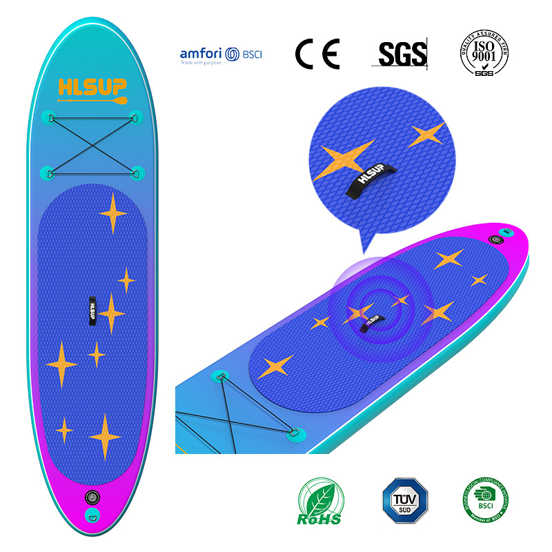 New Product Drop Stitch Inflatable Paddle Board 14 Feet Stand Up SUP Race Wholesale SUP Paddle Board