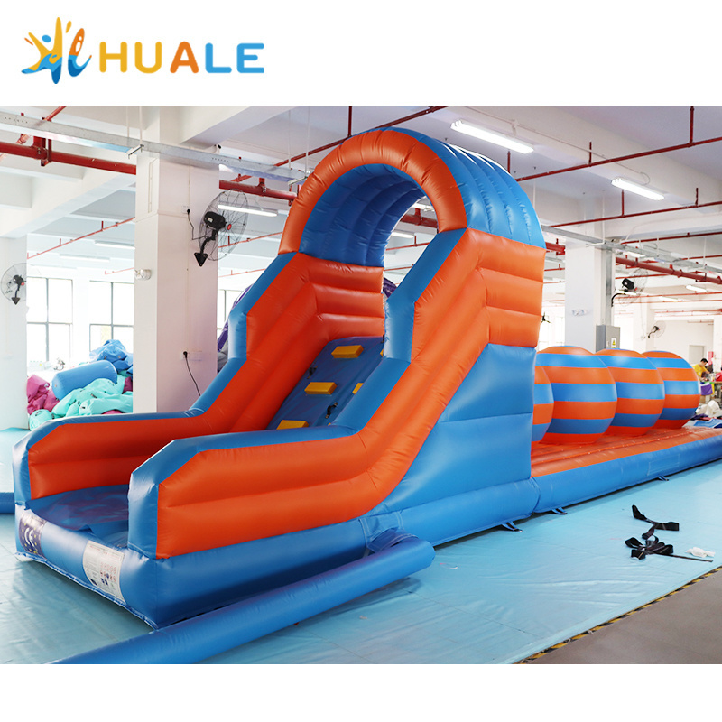 Popular Customized Inflatable Castle Bouncy Revolving Rainbow Water Jumping Obstacle Course Party Playground Decorative Balloon