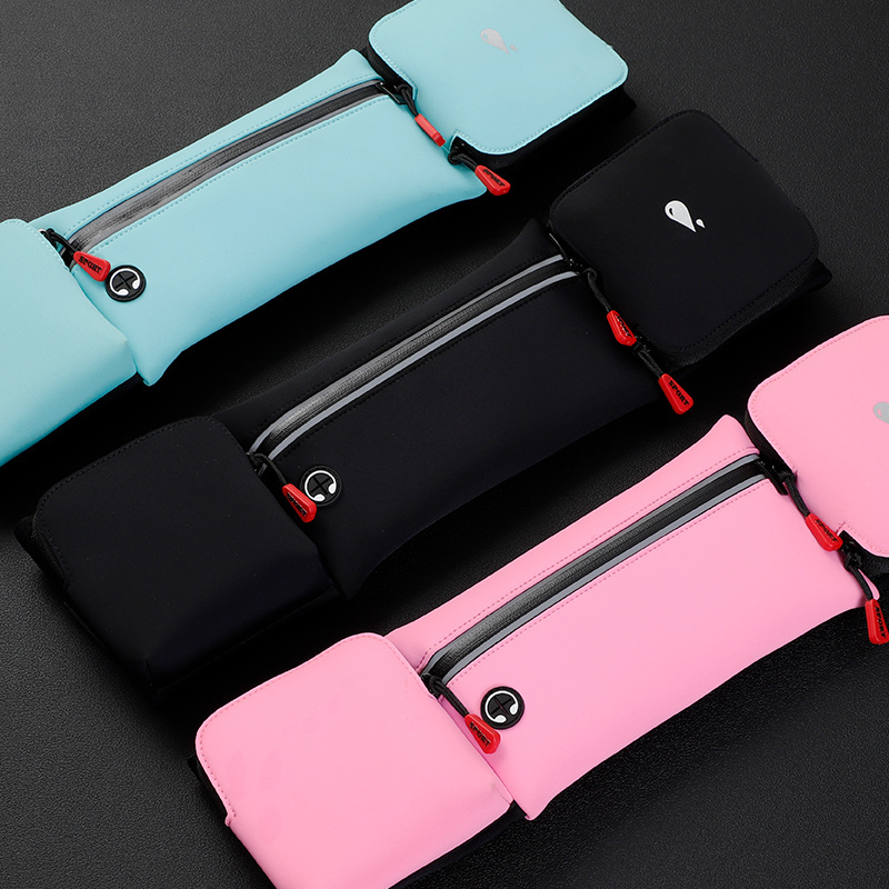 HUALIAN New Wholesale Marathon Fanny Pack Sport Running Belt Waist Bag with Water Bottle Holder dog treat