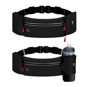 HUALIAN New Wholesale Marathon Fanny Pack Sport Running Belt Waist Bag with Water Bottle Holder dog treat