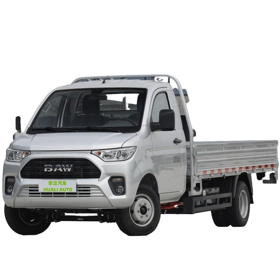 Hot Sale Baw Cng Cargo Whale Card T7 Utility Vehicle Cargo 2 Doors 2 Seater Pickup Flatbed Truck baic whale truck