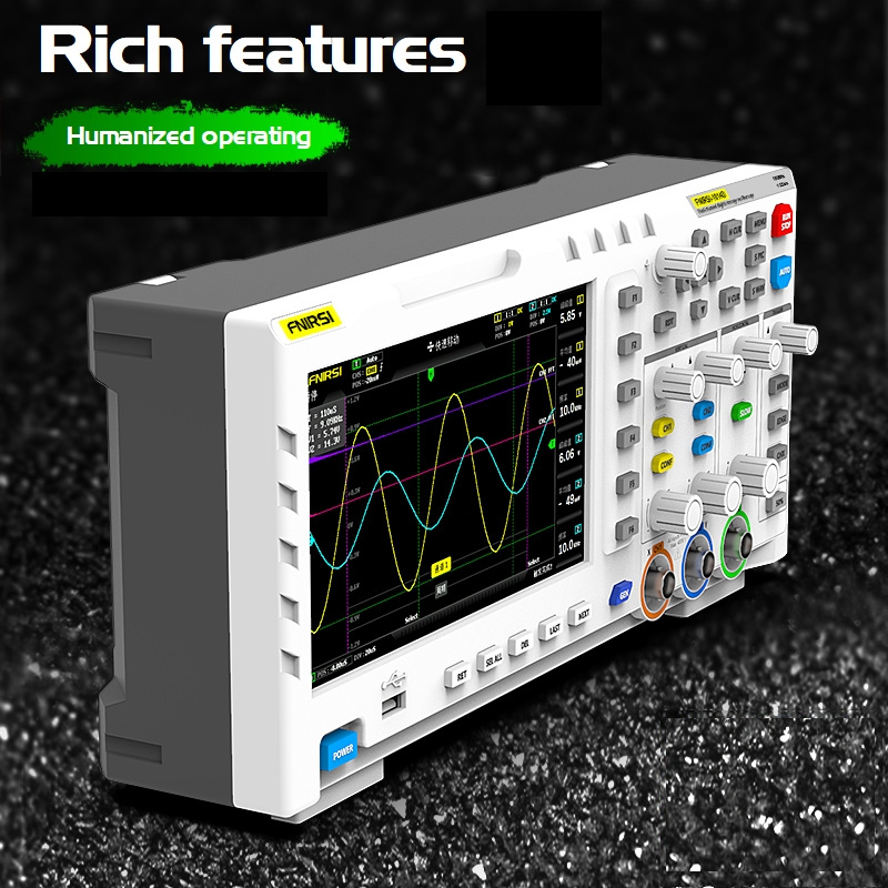 Portable Digital Storage FNIRSI-1014D Oscilloscope 2 in 1 Dual Channel Ana-log Bandwidth 1GSa/s Sampling Rate