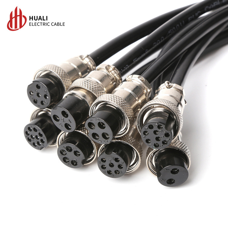 Customized Aviation Connectors GX16-2 3 4 5 6 8-Core Female Single Head Docking Plug 3 Meter Wire Customized 8-Core Female