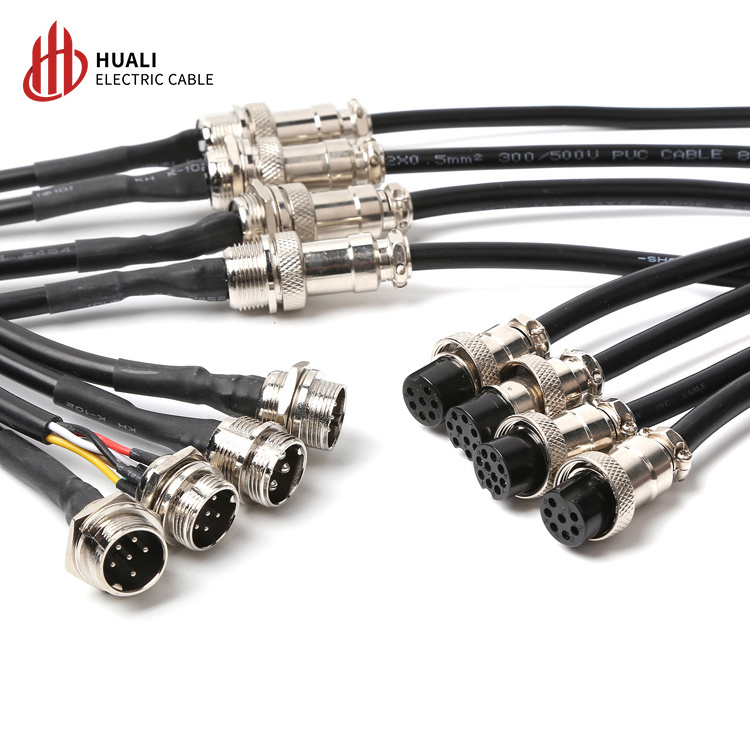 Customized Aviation Connectors GX16-2 3 4 5 6 8-Core Female Single Head Docking Plug 3 Meter Wire Customized 8-Core Female