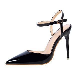 Classic Style Party Fashionable and Glamorous Summer Dress Office Sandals Black Slim Heels Point Toe Women's High Heels pump