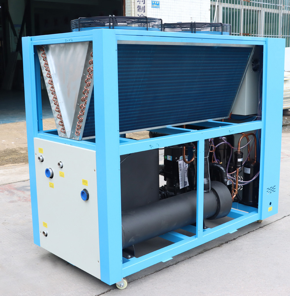 Plastic Cooling Chiller 8 Ton 10HP Cooling Capacity Industrial Chiller Air Cooled Water Cooler