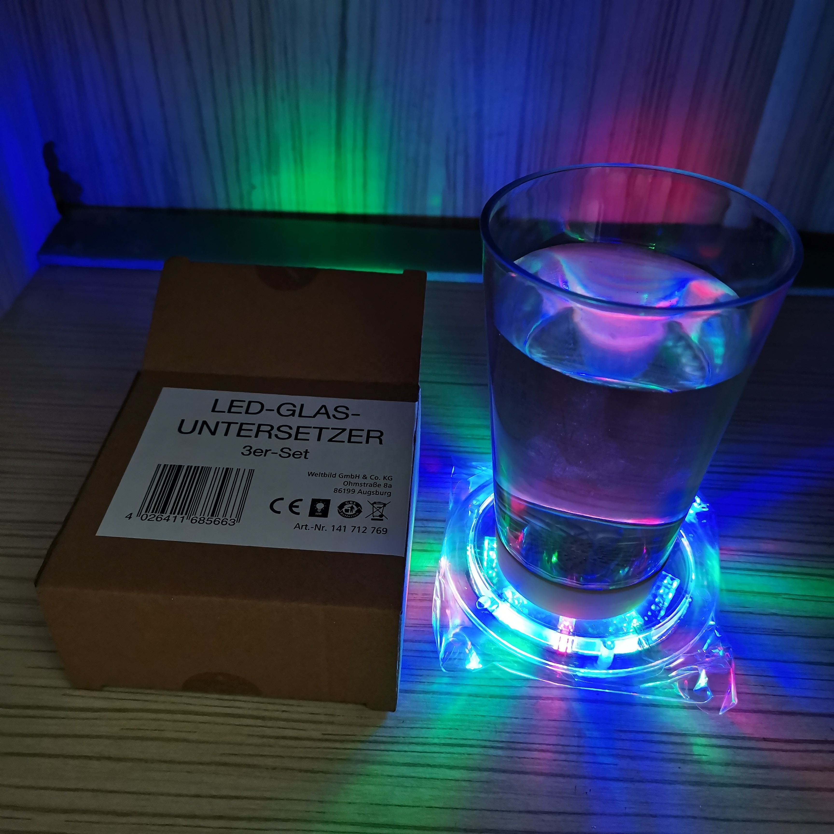 factory customized led coaster lights for bottle