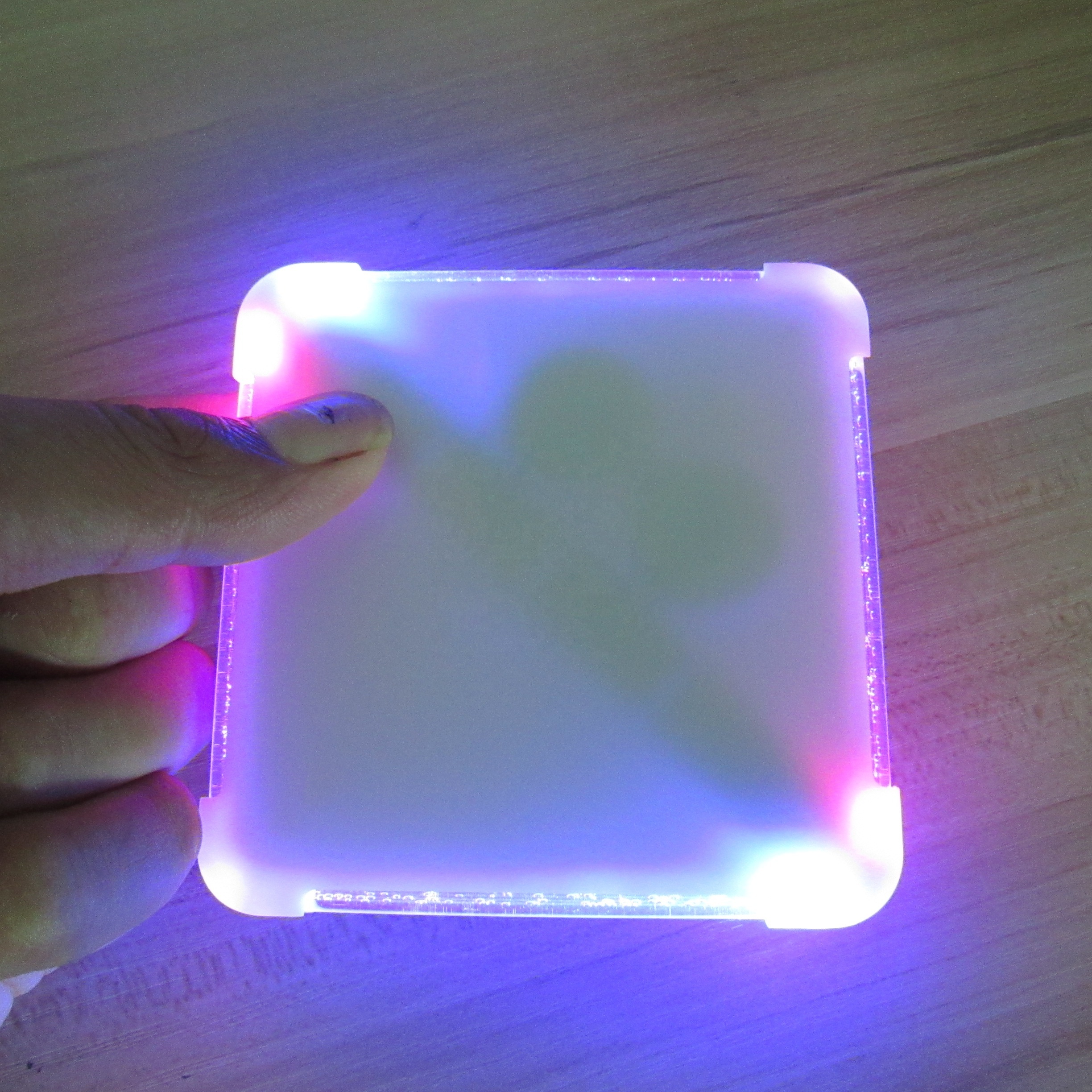 factory customized led coaster lights for bottle