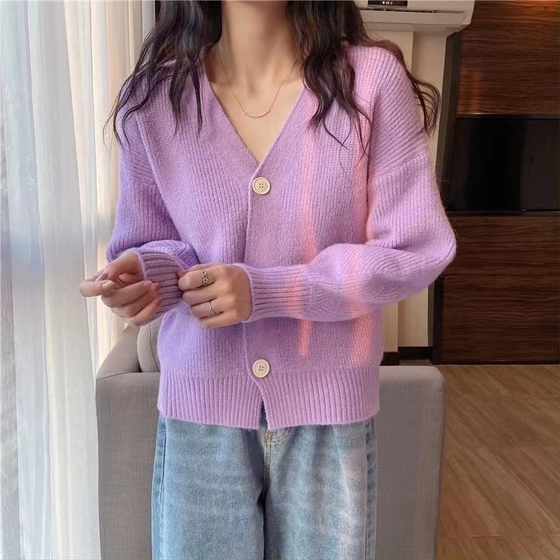 Good selling Winter men cardigan  autumn winter loose v neck single button cardigan women sweater