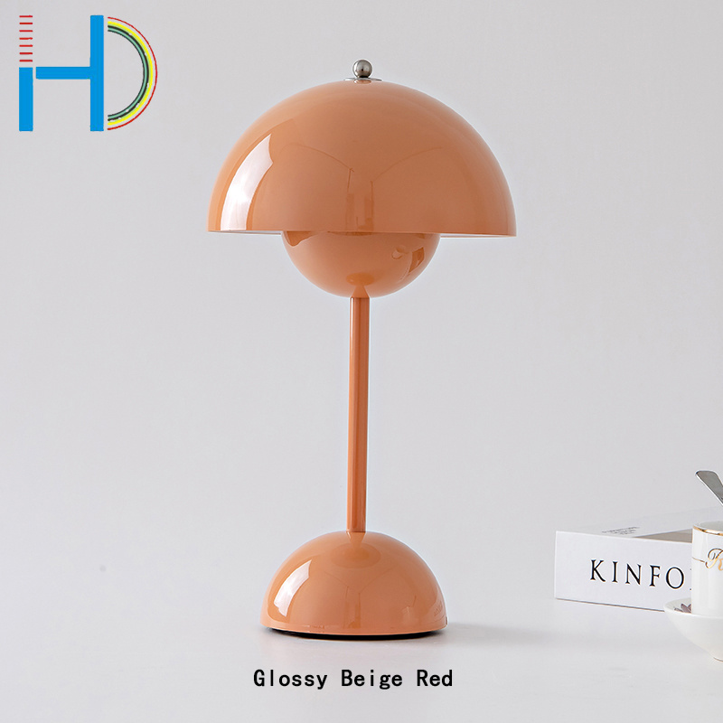 touch mushroom cordless nordic rechargeable bed side hotel living room decoration table lamp