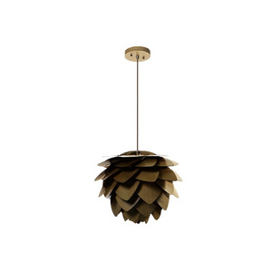 designer lamp Hotel Living Room Contemporary Wood Leaf Shade E27 Socket Led Lamp Modern Ceiling  Chandelier Pendant Light side lamps for home deco