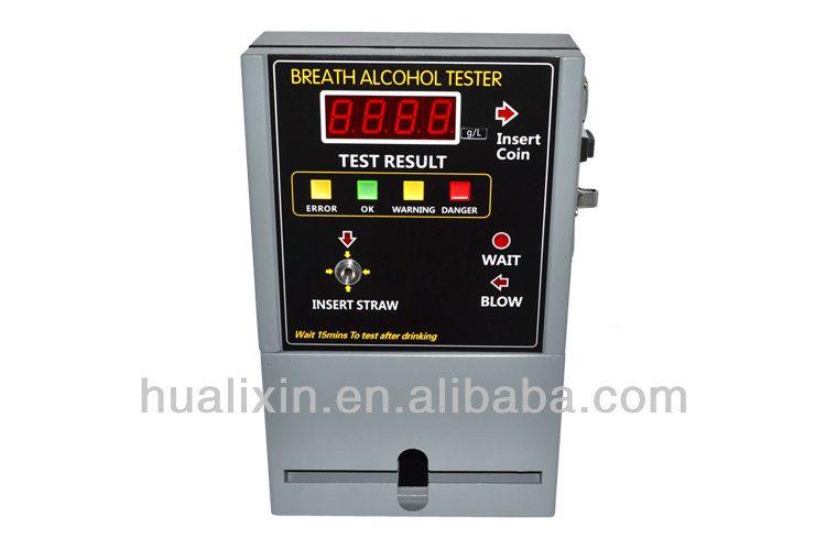 Digital Coin Operated Breath Alcohol Tester/Breathalyzer, Fuel Cell Alcohol Analyzer and Detector