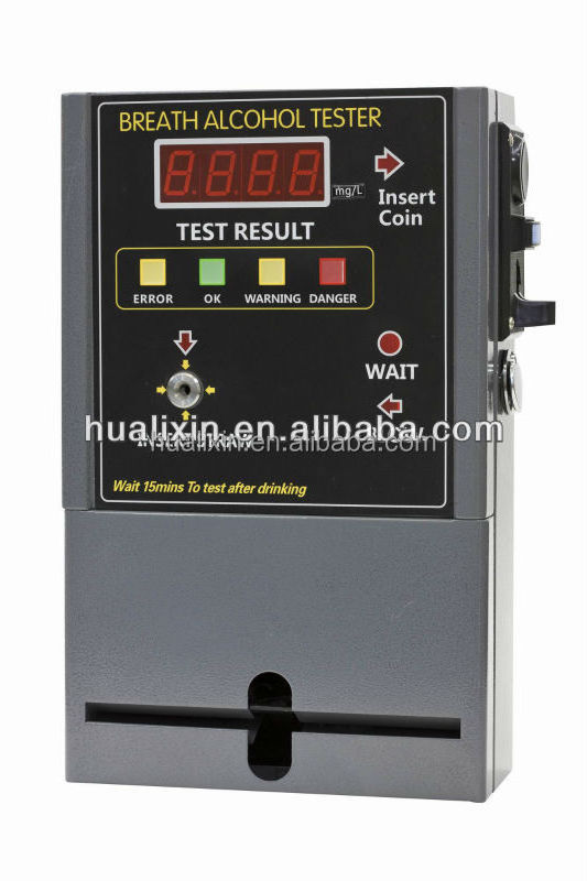 Coin-operated Alcohol Tester Breathalyzer Fuel Cell LCD Display breath alcohol tester against Drunk Driving