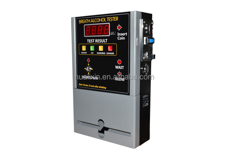 Coin Operated Fuel Cell Sensor Breathalyzer/ Digital Breath Alcohol Tester/Breathalyser Vending Machine for Measure BAC,