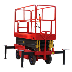 Mobile 4-14m500kg hydraulic shear lift scaffold electric lifting platform vertical platform