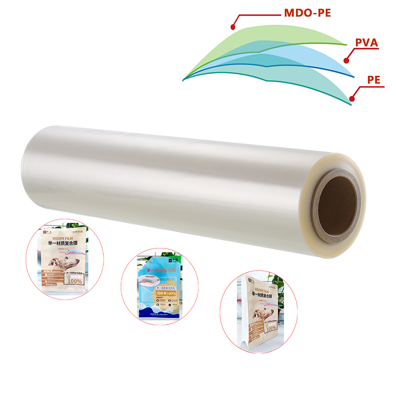 Flexible Packaging Solutions Mdope Film Mono/Barrier Film Material Lamination  For 100% Recyclable Snack Food Bag