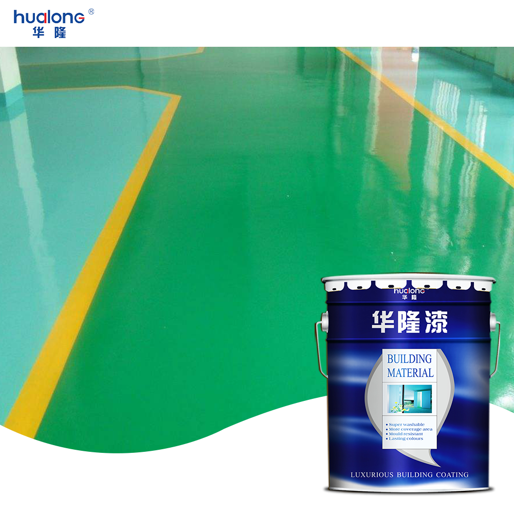 Hualong Hot Sale Oil Based Epoxy Resin Self-Leveling Metallic Flakes Dust Proof Floor Paint Coating Epoxy Flake Flooring