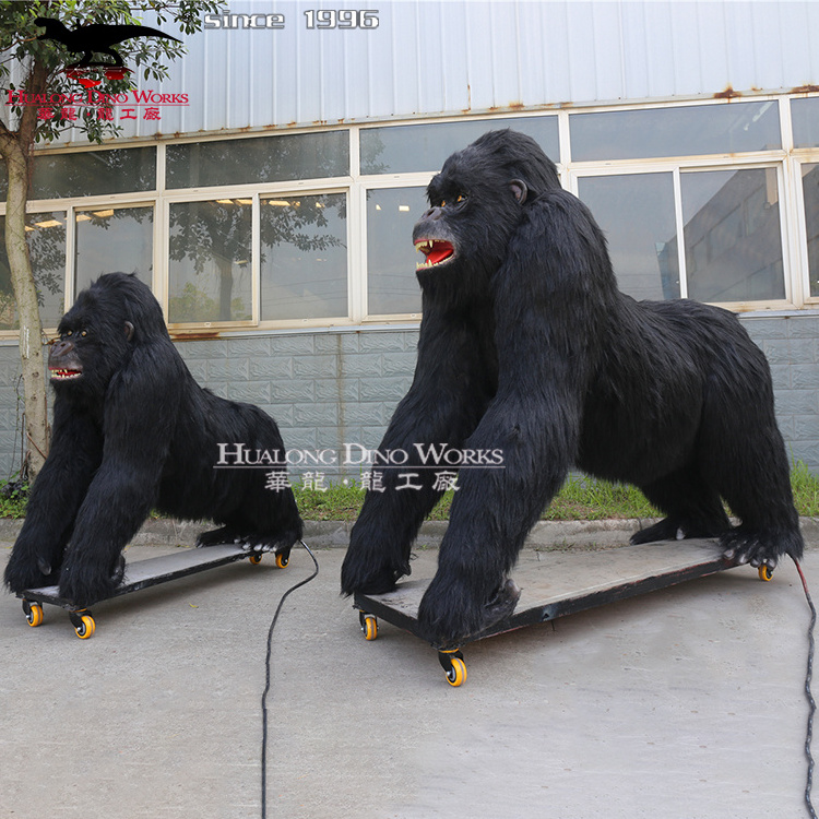 Amusement Park Life Size Animatronic gorilla Sculpture For Sale