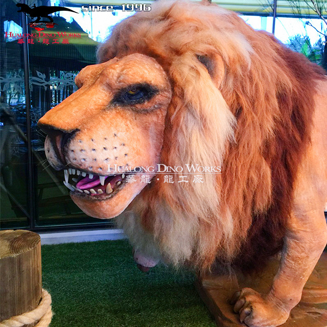 Simulation Jungle Animal model Animatronic Life Size Silicone Lion