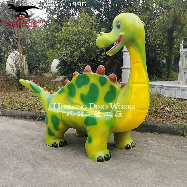 Playground Outdoor Equipment FRP Cartoon Dinosaur Chair