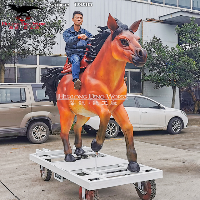 Decorative Funny Animal Ride Life Size Animatronic Horse