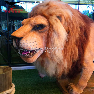 Artificial animatronic realistic animals life size lion  animal model