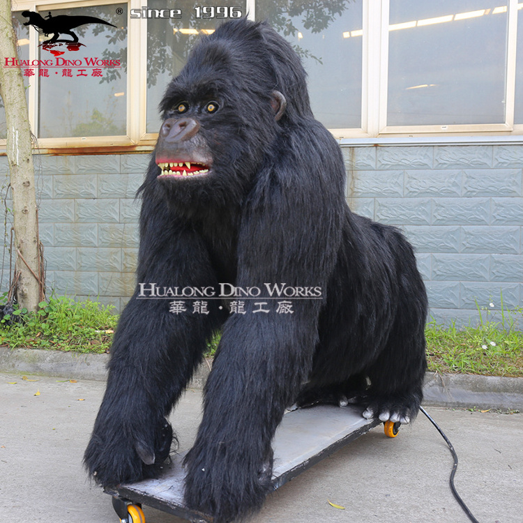 Amusement Park Life Size Animatronic gorilla Sculpture For Sale