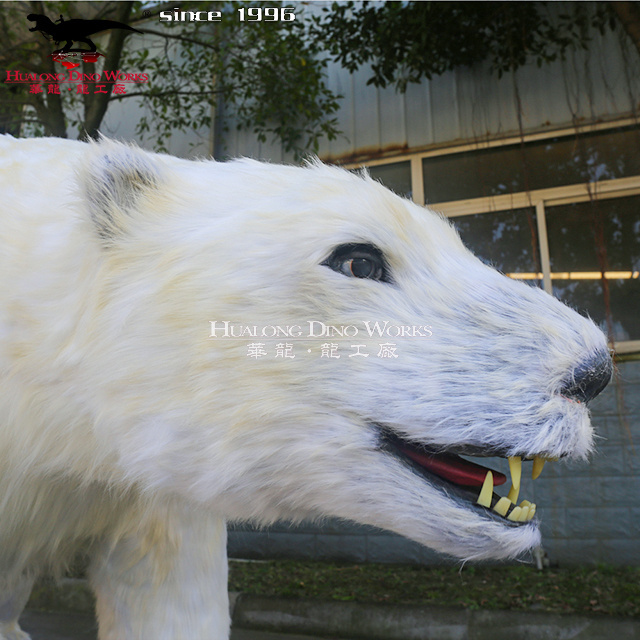 Animal Zoo Exhibition Vivid Animal Statue Animatronic Polar Bear Model