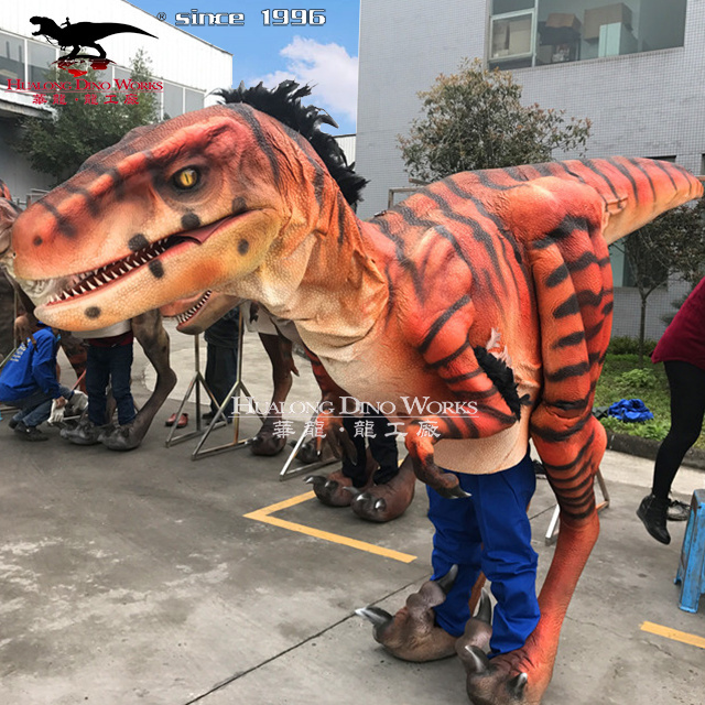 Playground Robot Artificial Dinosaur Custom Adult Realistic Walking Dinosaur Costumes