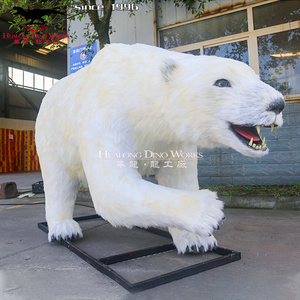 Animal Zoo Exhibition Vivid Animal Statue Animatronic Polar Bear Model