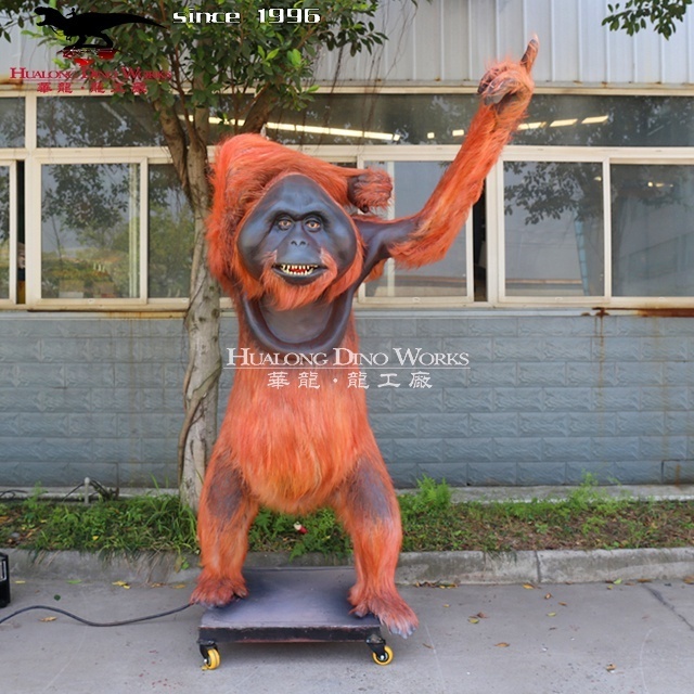 Amusement Park Equipment Artificial Robotic Animal Sumatra Gorilla