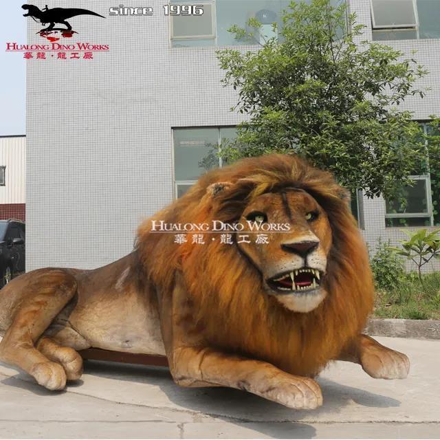 Amusement park large size decorative handmade lion animal animatronic model