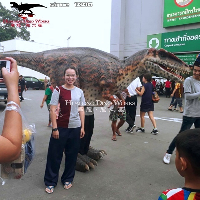 Carnival Mascot Walking Realistic Animatronic Dinosaur Costume for Sale