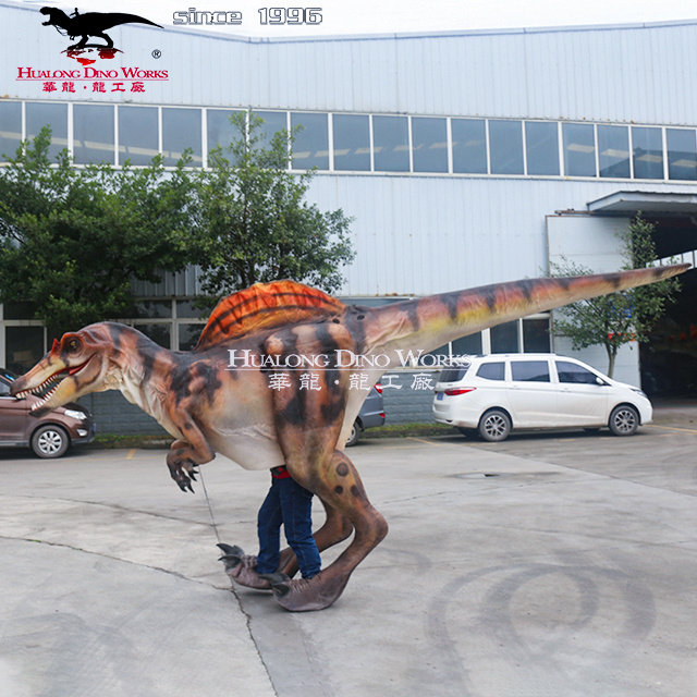 Spinosaurus dinosaur costume for kids play outdoors