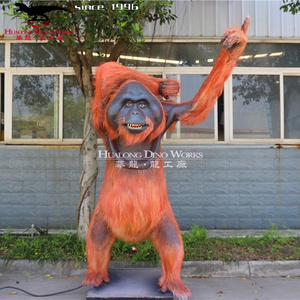 Amusement Park Equipment Artificial Robotic Animal Sumatra Gorilla