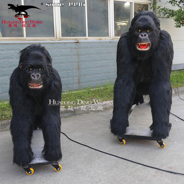 Amusement Park Life Size Animatronic gorilla Sculpture For Sale