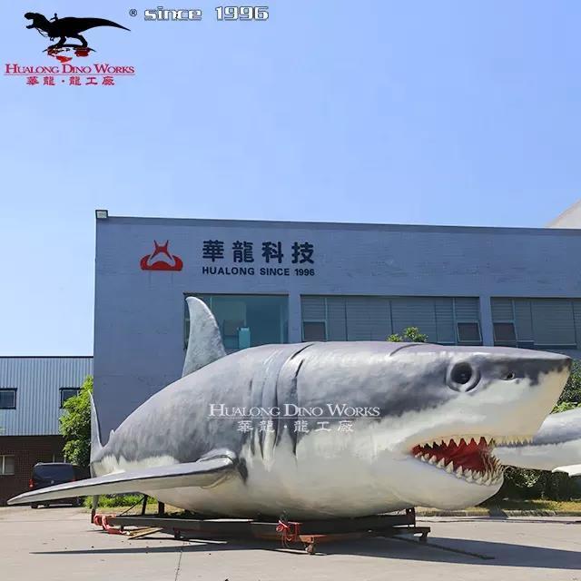 Realistic White Tobotic Shark Belongs To Sea Animals Models Are Sold Well