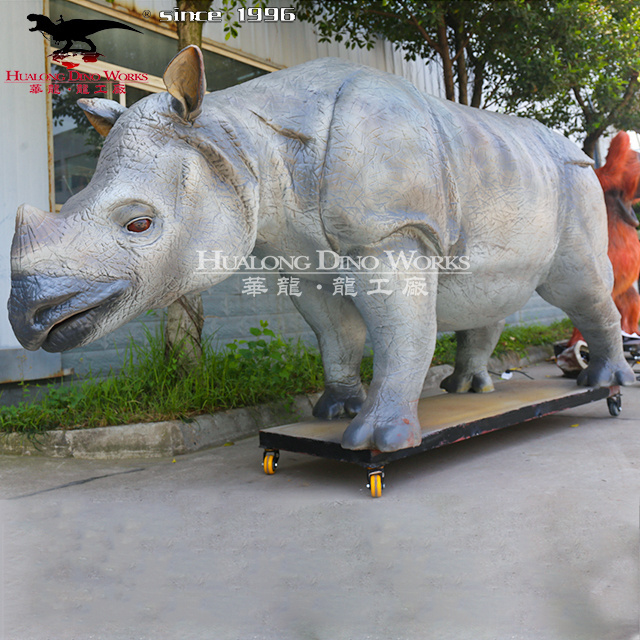 Animal Park Vivid Animal Models Animatronic Handmade Animal Rhinoceros