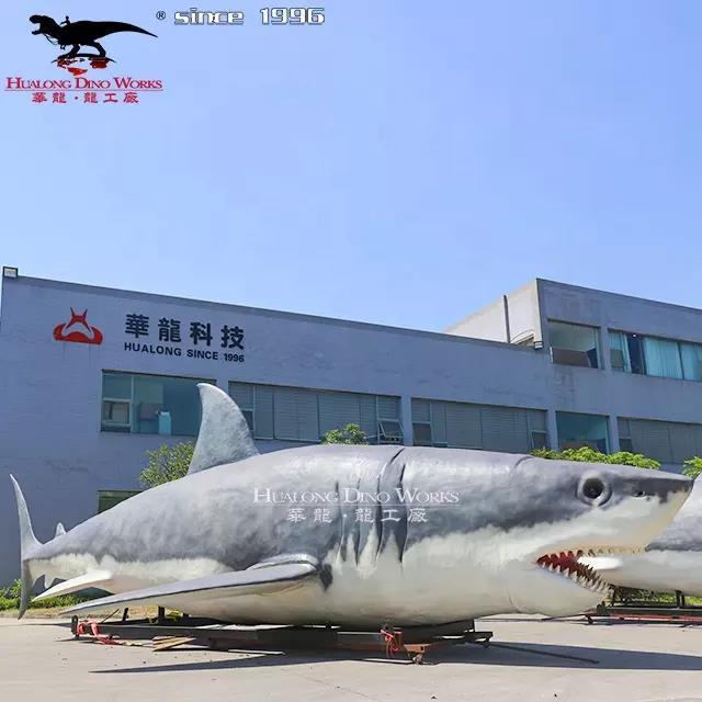 Realistic White Tobotic Shark Belongs To Sea Animals Models Are Sold Well