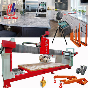 Hualong Italy ESA system 5 Axis Bridge Saw CNC granite cutting machine marble cutting machine