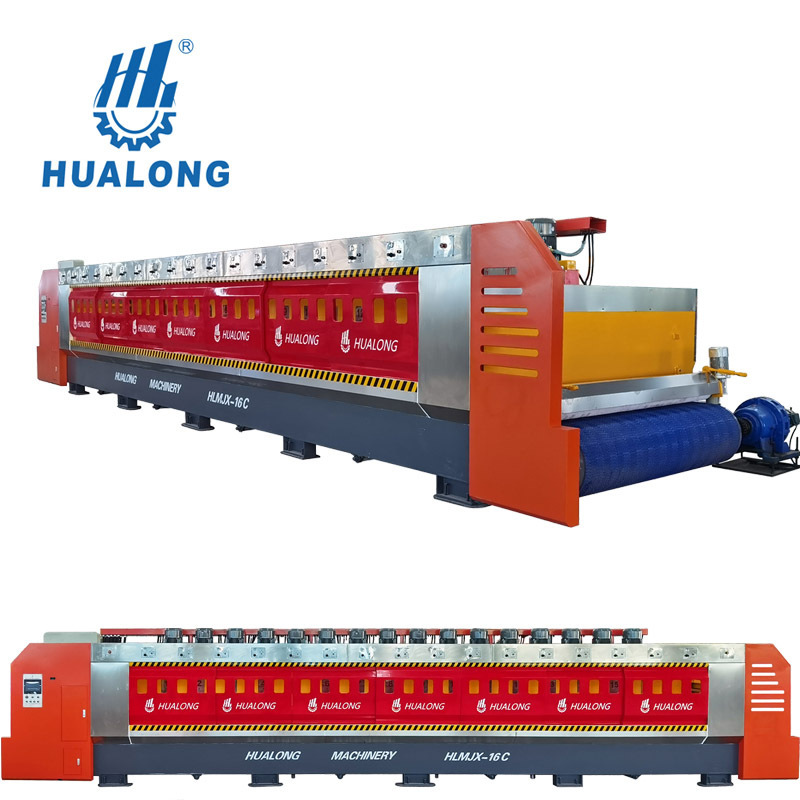 Hualong Machinery Ce Sintered Stone Or Ceramic Tiles Big Slabs Straight Line Edge Grinding Polishing Machine