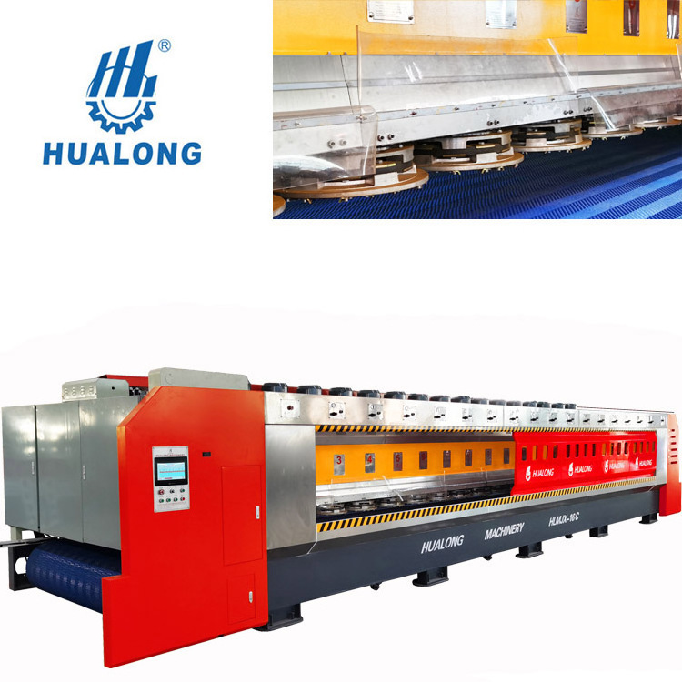 Hualong Machinery Ce Sintered Stone Or Ceramic Tiles Big Slabs Straight Line Edge Grinding Polishing Machine