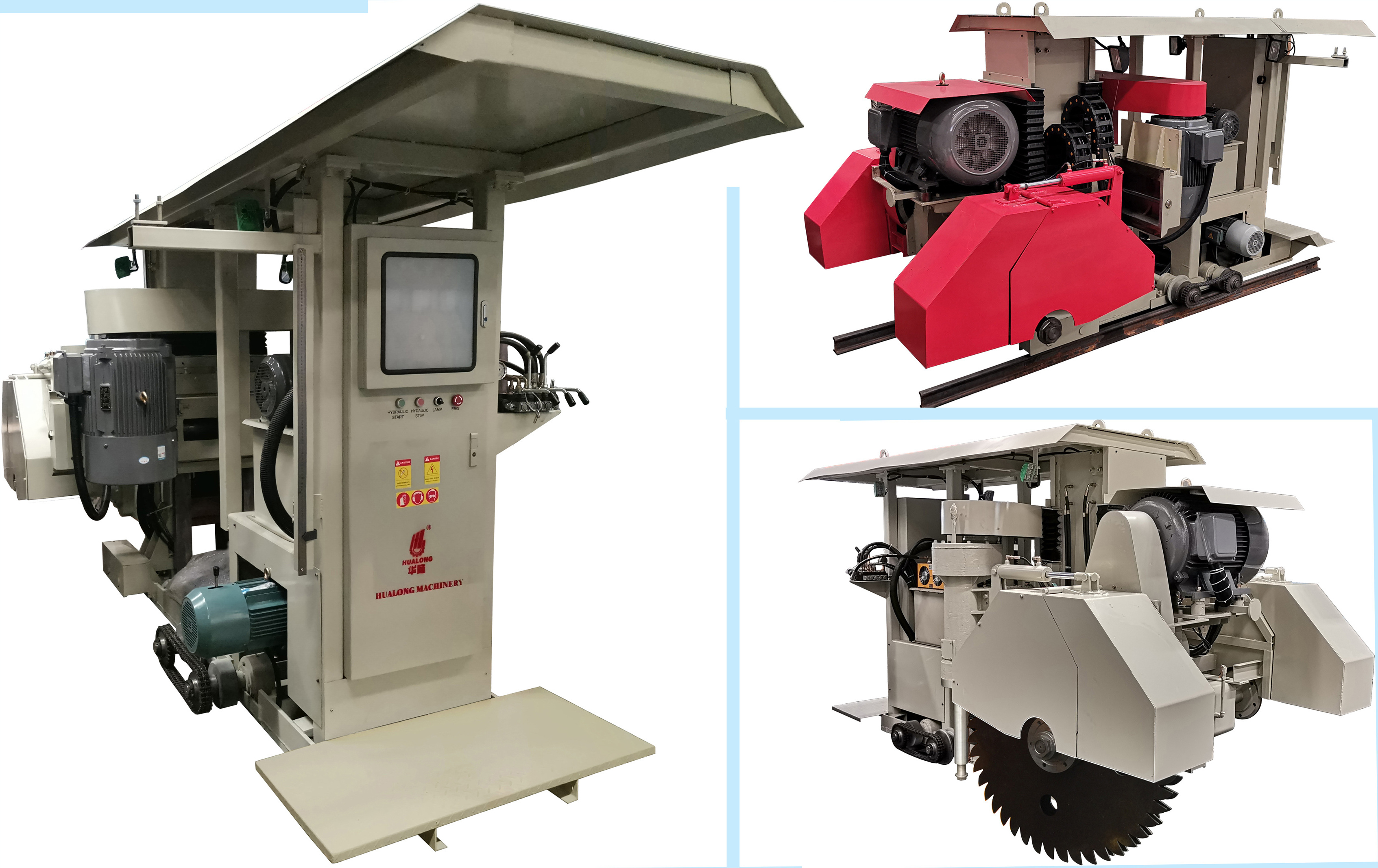 Hualong stone machinery double blade stone brick making machine quarry stone block cutting machine for sandstone in kenya