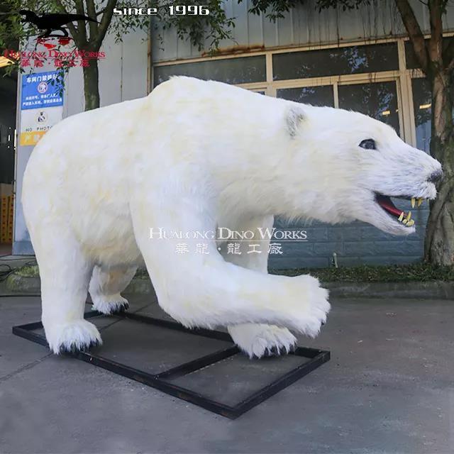 high quality silicone rubber vivid animatronic polar bear model