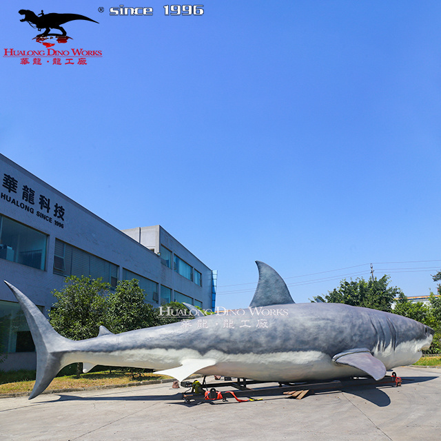 Theme park simulation animal model animatronic shark sea animals white shark model