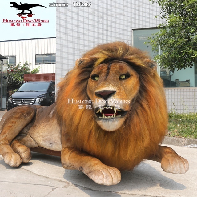 lifelize resin animatronic lion of zoo animal park for sale