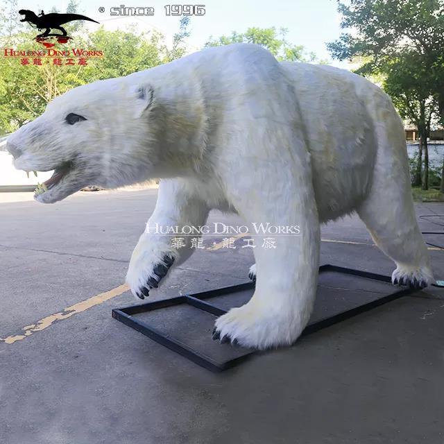 high quality silicone rubber vivid animatronic polar bear model